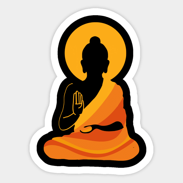 Buddha YingYang Zen Yoga Relax Sticker by JaydeMargulies